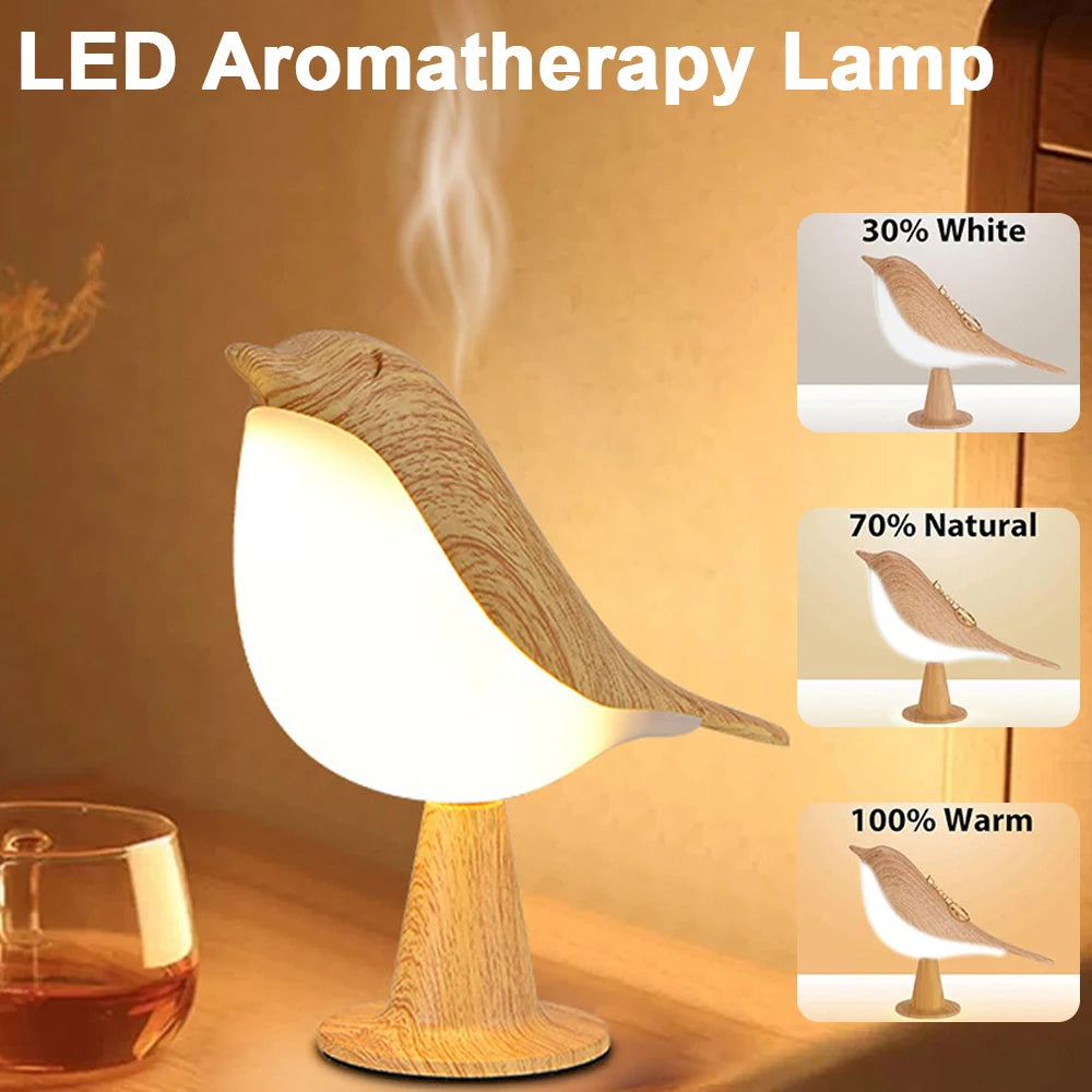 Magpie LED Night Lights: 3-Color Touch USB Aromatherapy Lamp